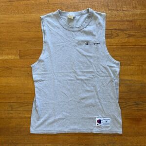 Champion Muscle Tank Top Mens Medium Gray Sleeveless Athletic Casual‎ Gym Medium